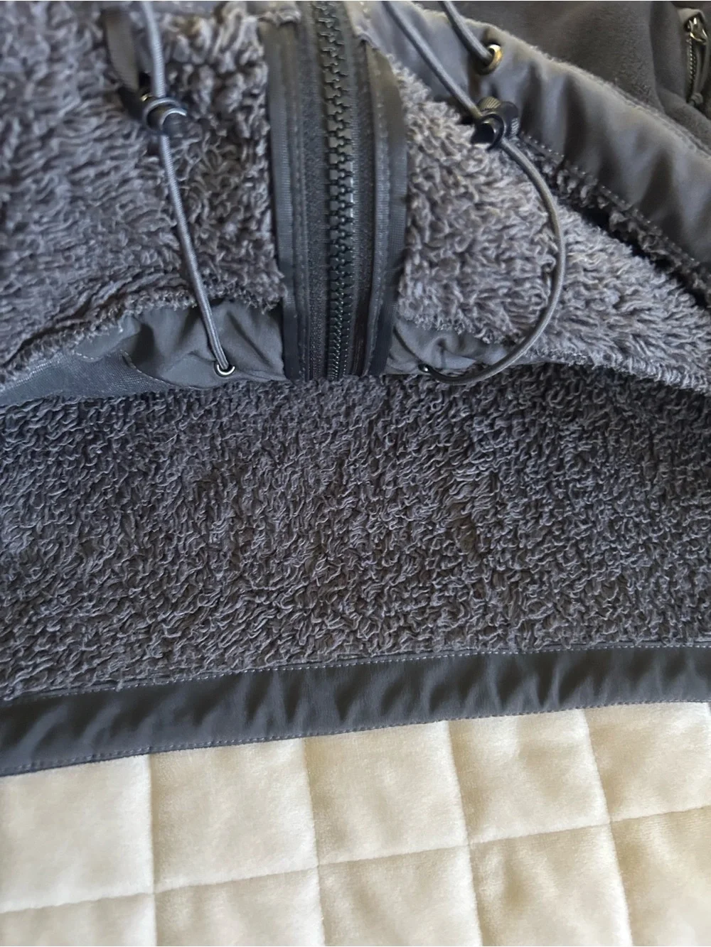The North Face Jacket Men's XL Black Fleece Sherpa Lined Full Zip. A Few Spots
